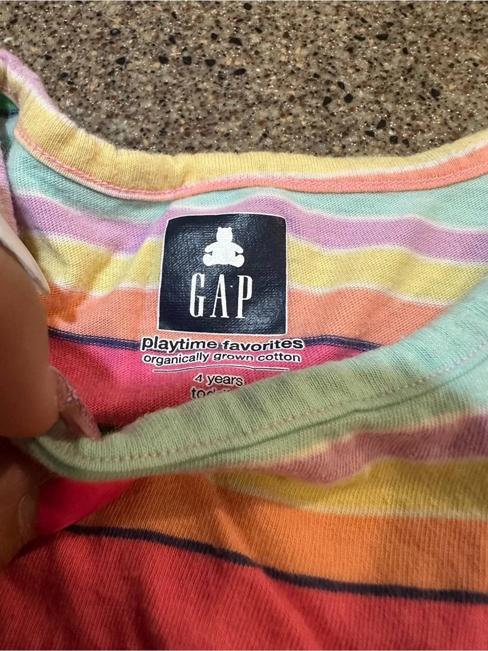 GAP Striped Ruffle shirtPastel Rainbow